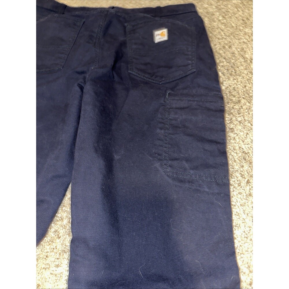 Carhartt FR Pants Womens 12 Regular Relaxed Fit Cat 2 2112. Navy Blue Work - Picture 8 of 8